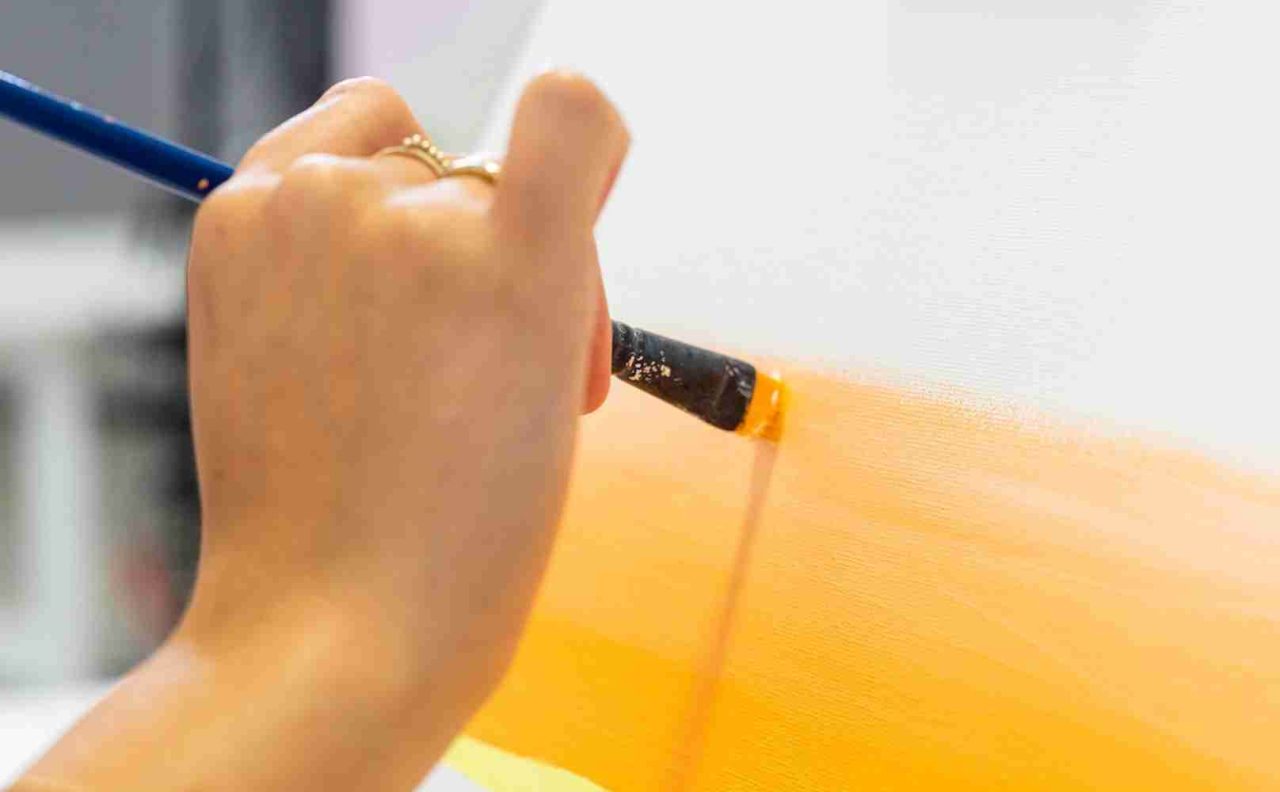 Hand painting brush on canvas pinot & picasso blog