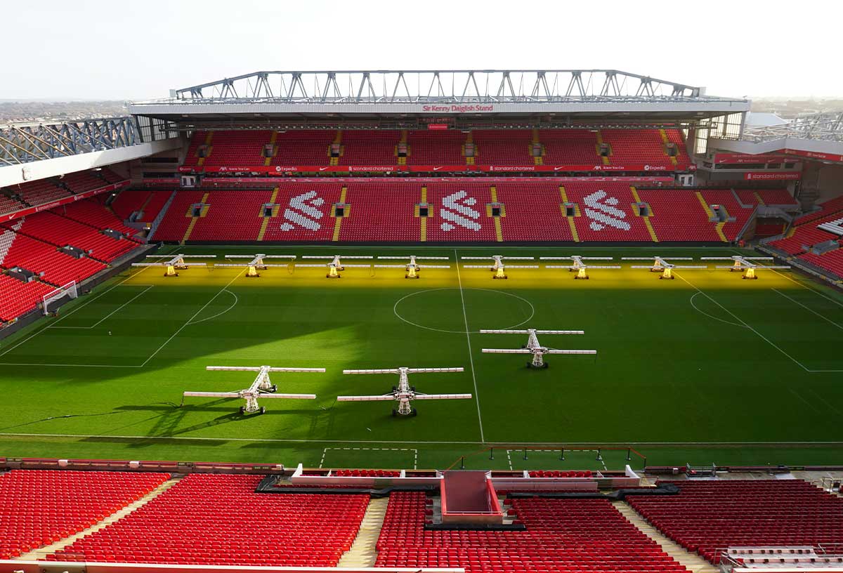 Take a trip to Anfield Stadium in Liverpool