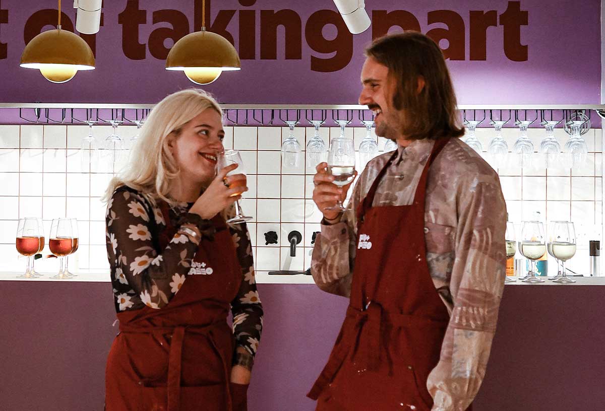 One of fun date ideas Brighton has is Pinot and Picasso