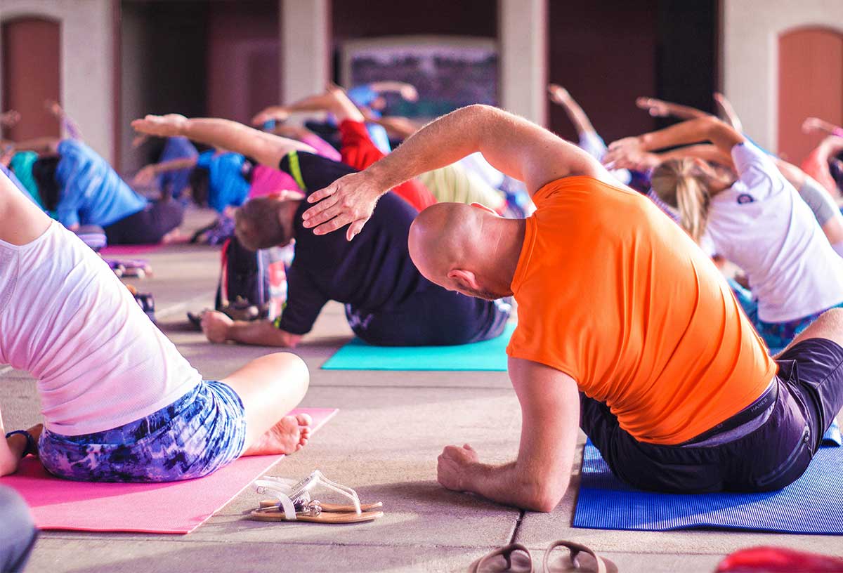 Team Yoga on Brighton Pier is a fun activity idea