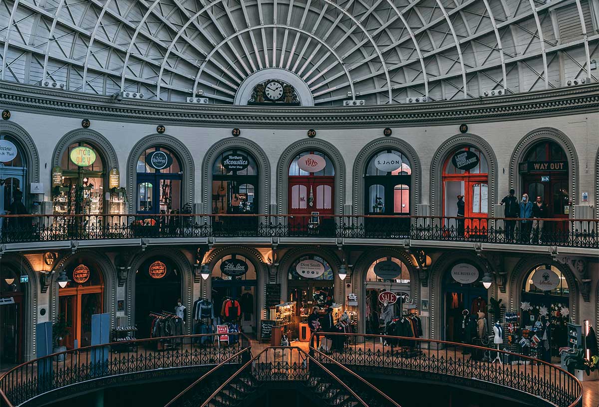 Go to the Leeds Corn Exchange