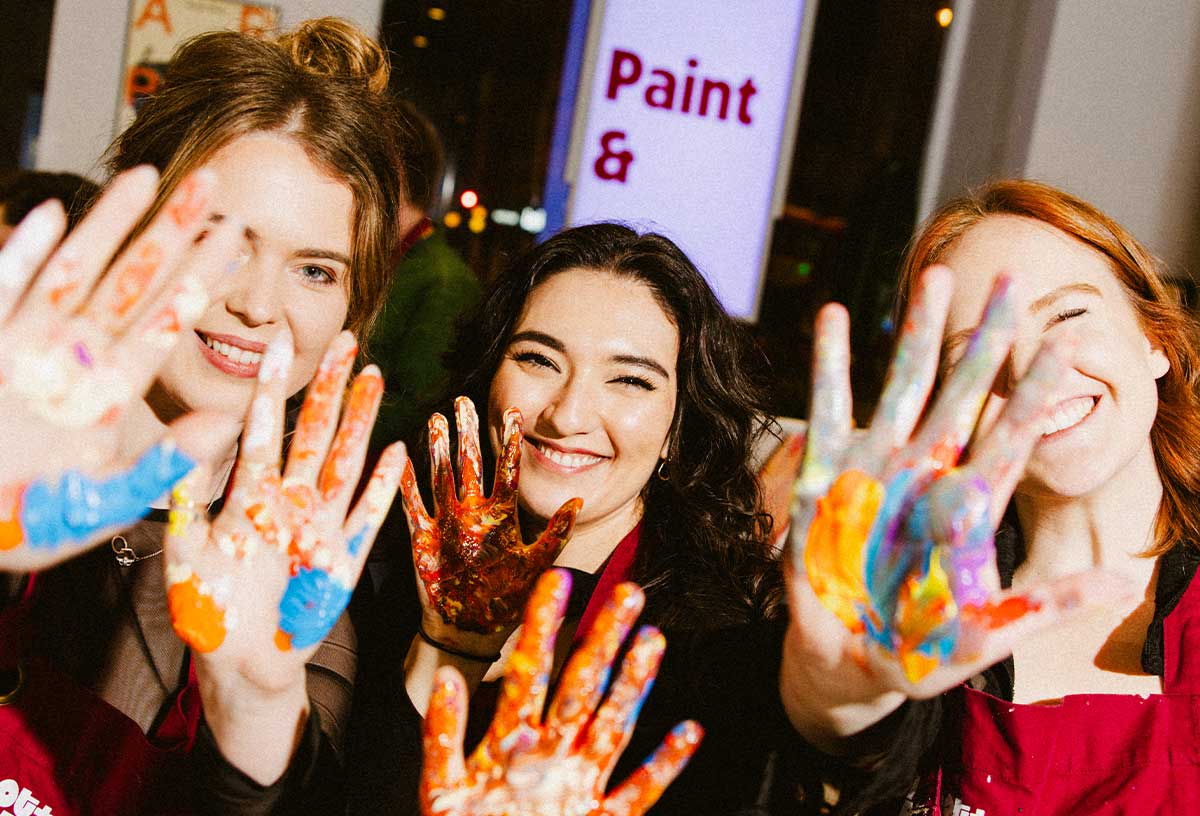Birthday party ideas include a paint and sip party at Pinot and Picasso