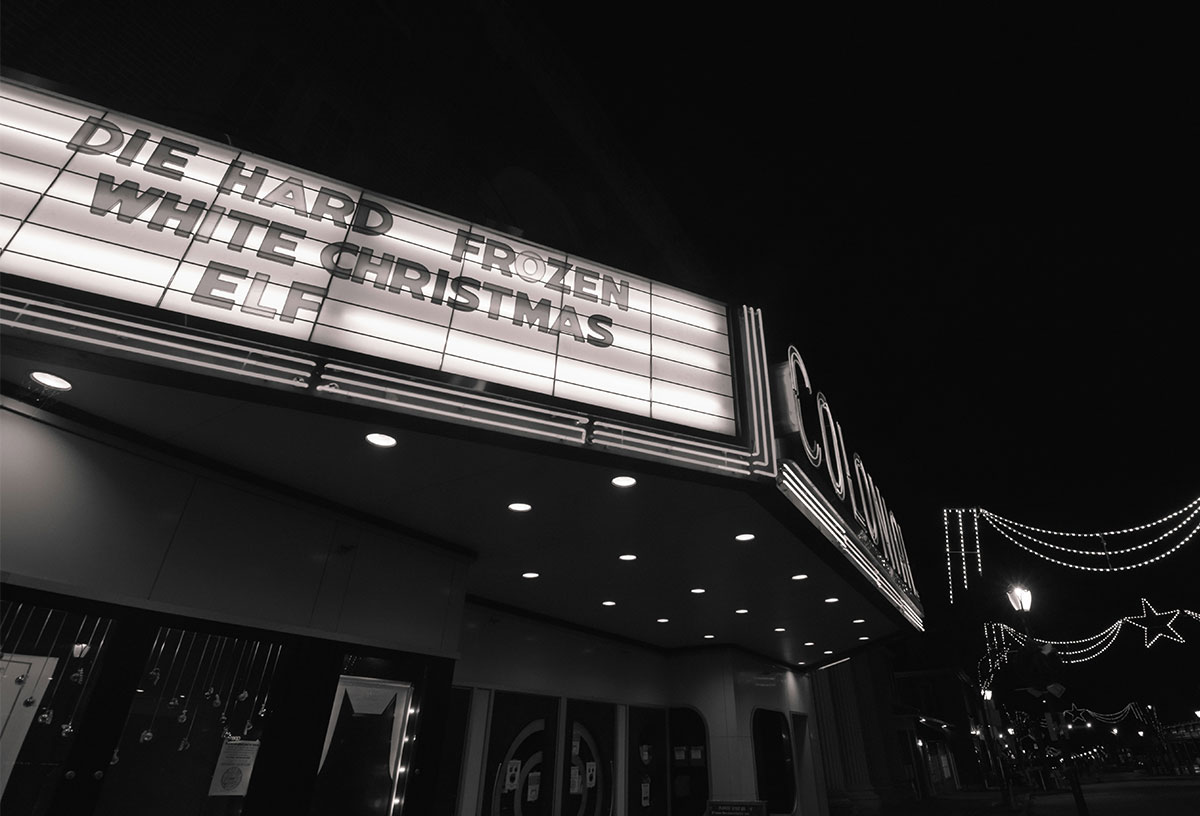 See a Christmas movie at the cinema