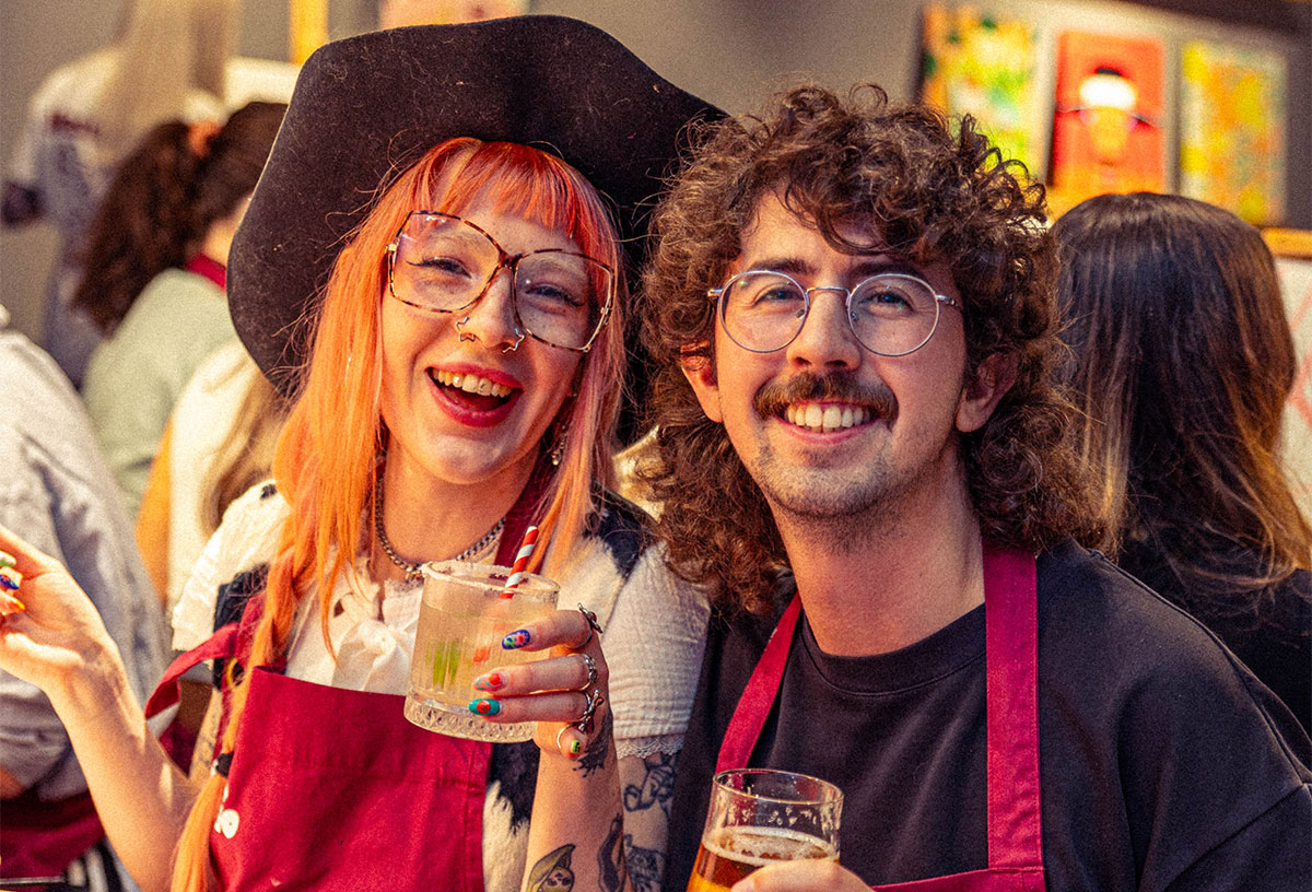 Summer activities in London include a paint and sip session at Pinot and Picasso Shoreditch